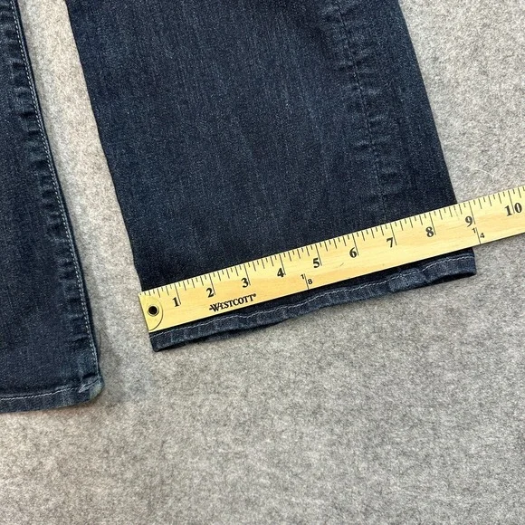 7 For All Mankind Jeans Womens 28 Blue Denim Low Rise Embroidered Pockets Logo - Picture 8 of 11